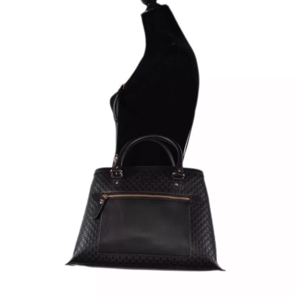 ❌SOLD❌ GUCCI BORSA MICROGUCCISSMA BLACK TOTE/HANDBAG! NWT! - Picture 6 of 9